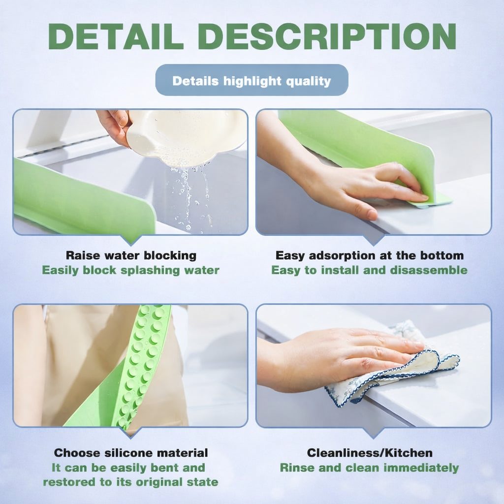 Zapdeal™ Silicone Sink Splash Guard